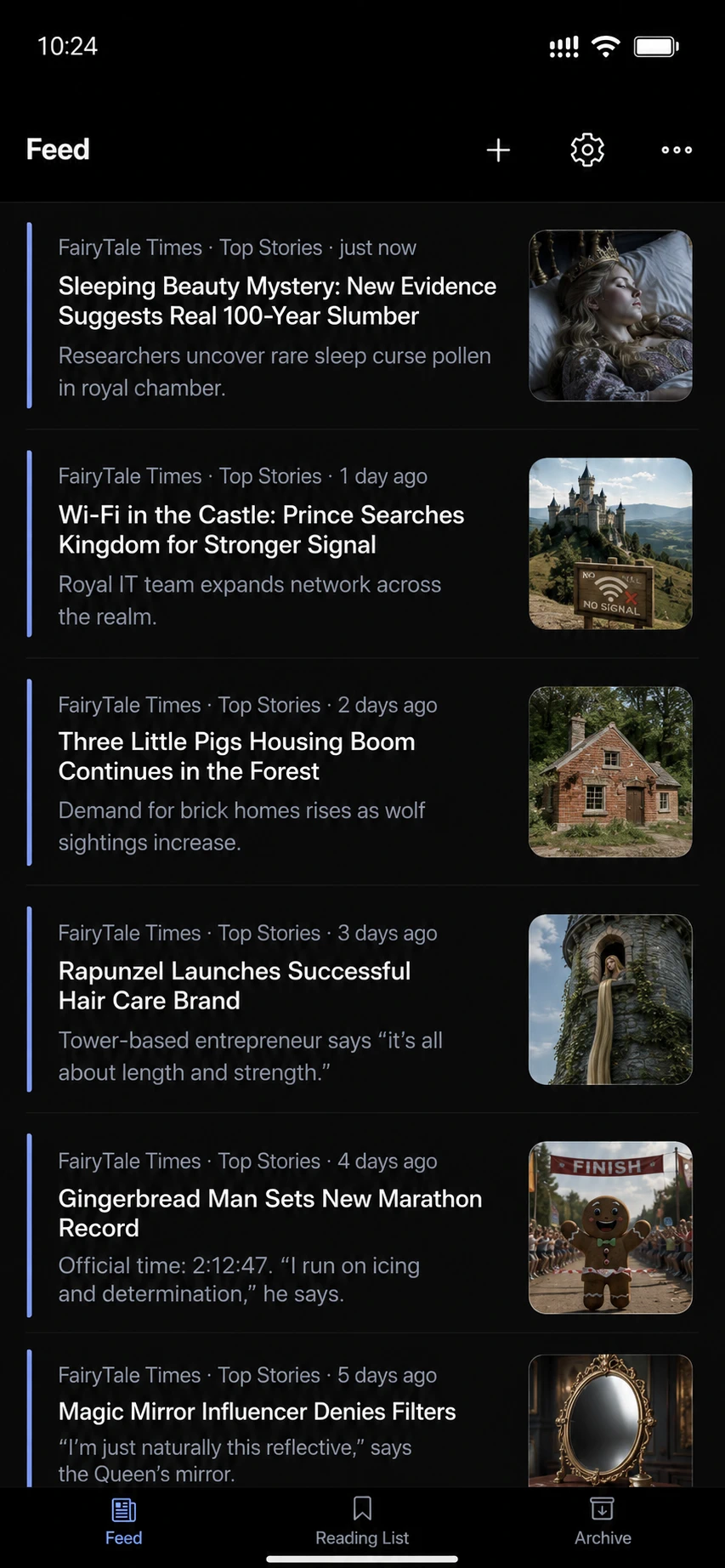 Quell Feed's feed: the latest articles from your sources in one quiet list.